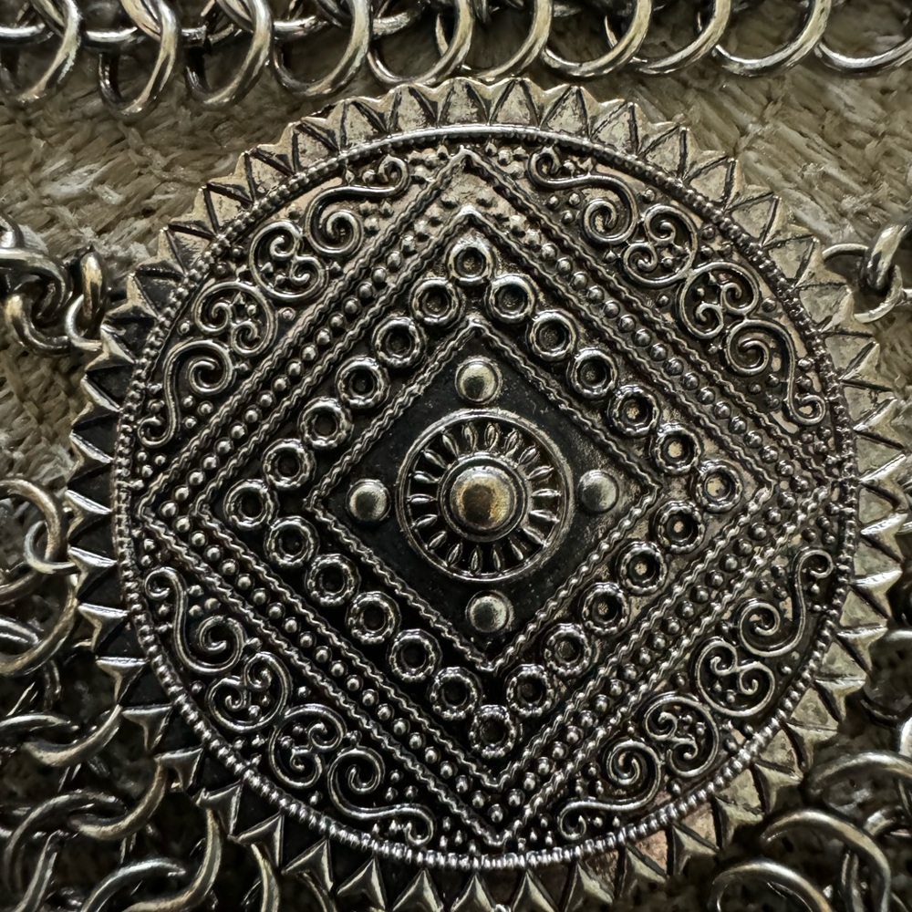 Statement Necklace Multi Chains Medallion Bali Bo… - image 5